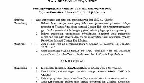 Contoh SK Kepala Perpustakaan Tahun 2022 - Kherysuryawan.id