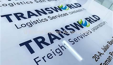 SK TRANSWORLD LOGISTICS SDN BHD ACRYLIC SIGNAGE DISPLAY AT TAMAN BAYU