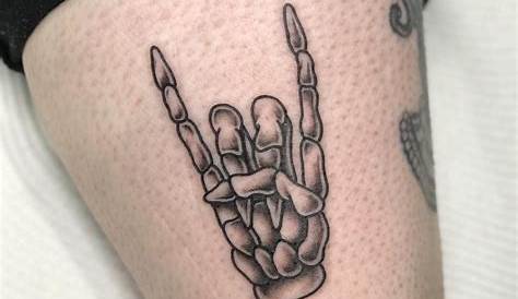 Skeleton Rock Hand Tattoo 25 Frighteningly Cool Designs