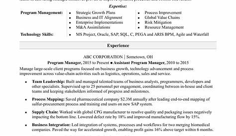 Skills For Program Manager Resume Technical Project Example 2023 Worded