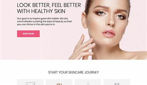 Skin Care Products Website Product And Service Responsive Design Templates
