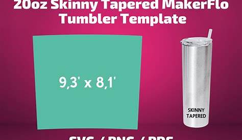 20oz Skinny Tumbler Template for Sublimation Straight - Etsy
