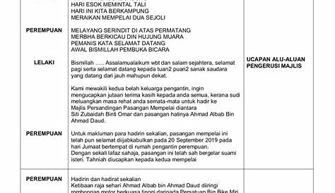 Contoh Ucapan Pengacara Majlis