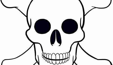 Hand drawn skull with bones icon on white Vector Image