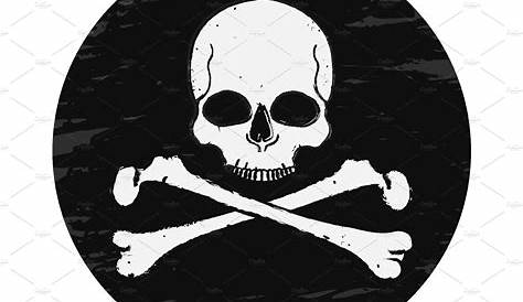 Skull and crossbones emblem. Vector | Skull and crossbones, Black skull