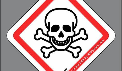 Use skull and crossbones label to identify acute toxicity hazard in