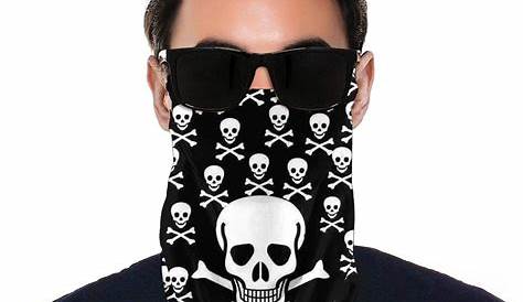 Skull and Crossbones Neck Gaiter Face Mask | Etsy | Neck gaiter face