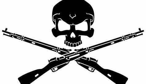 Pistol clipart skull crossed, Pistol skull crossed Transparent FREE for