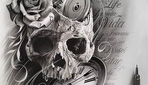 Skull clock by Richie303.deviantart.com on @DeviantArt (With images