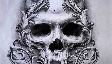 Skull scroll art Skull Tattoo Design, Skull Tattoos, Skull Design, Body
