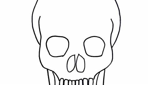 a black and white drawing of a skull