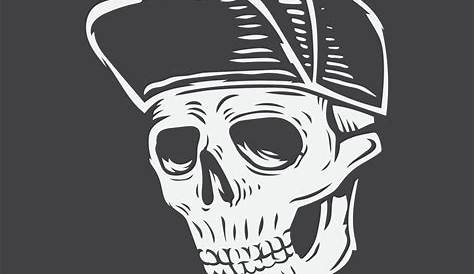 Skull wearing hat Royalty Free Vector Image - VectorStock