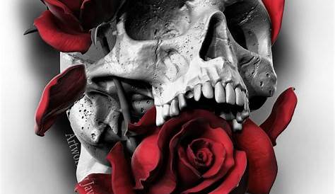 Skull and rose tattoo design! | Rose tattoos, Tattoo designs and Tattoo