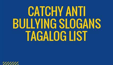 Anti Bullying Flyers Tagalog - bullying