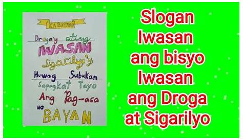 Slogan Tungkol Sa Droga at Sigarilyo - YouTube