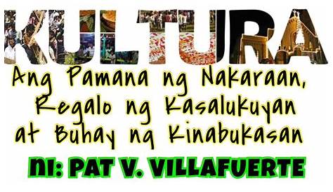 Slogan Tungkol Sa Kulturang Pilipino