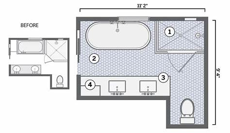 New Small Bathroom Floor Plans With Tub And Shower And Awesome Bathroom