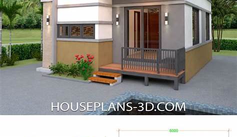 Small House plans 7x6 with 2 Bedrooms - House Plans 3D