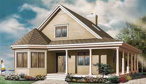 Plan 2167DR: Wrap-Around Porch | Rustic house plans, Country farmhouse