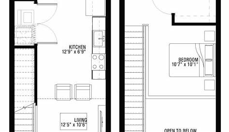 Small Loft Apartment Floor Plans Standard 3D Layout,