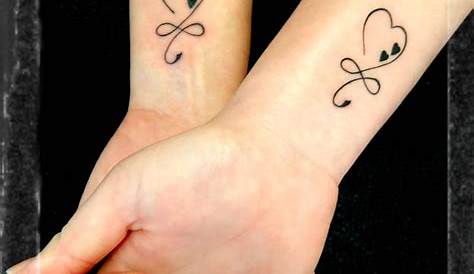 Mother daughter tattoo, small tattoo, wrist tattoo, sun tattoo