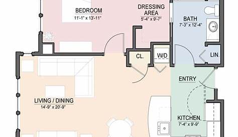 small one bedroom apartment floor plans - Google Search | GARDENS