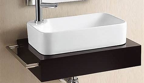 Nameeks Scarabeo White Drop-in Rectangular Bathroom Sink with Overflow