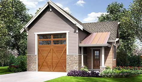 A new contemporary garage plan, with studio apartment above. The