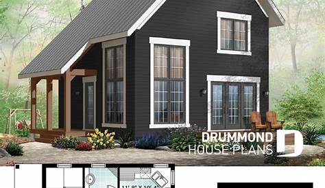 2 Bed Tiny Cottage House Plan - 69593AM | 1st Floor Master Suite, CAD