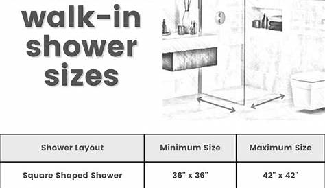 What is the smallest shower size?