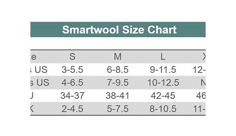 Smartwool Socks Women's Size Chart