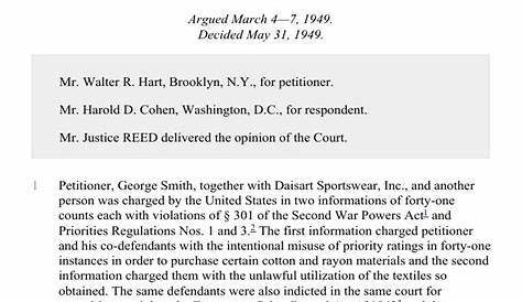 Smith v. United States.: No. 292. Argued March 4—7, 1949. Decided May