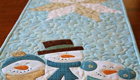 Quilted Snowman Table Runner Pattern FREE Quilt Patterns