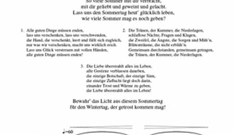 Noten für So viele Sommer (Reinhard Mey) a cappella