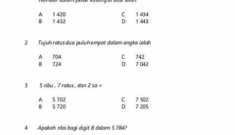 Contoh Soalan Peperiksaan Akhir Tahun Darjah 4 2019 - Download 49K