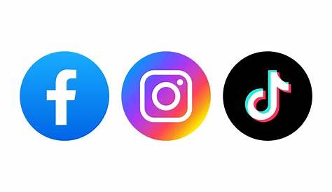 Collection of popular social media logo. Social media icons. Realistic