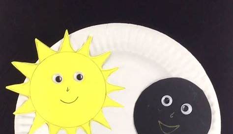 Solar Eclipse Black Construction Paper Activity Easy And Fun Craft To Introduce To Little Kids Stem