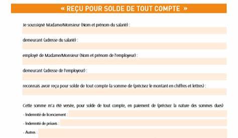 Modele Solde Tout Compte | PDF