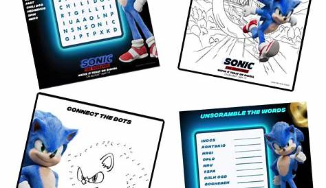 10 Sonic the Hedgehog Activity Sheets | Sonic birthday, Sonic birthday