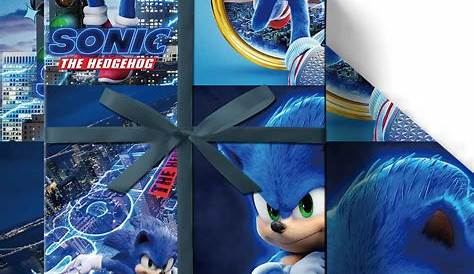 Sonic The Hedgehog Personalised Birthday Gift Wrapping Paper 3 Designs