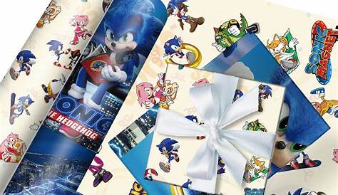 Sonic the Hedgehog Gift Wrap Sonic the Hedgehog Wrapping - Etsy Finland