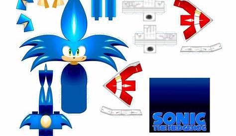 Sonic The Hedgehog Papercraft: Sonic by tvfan0001 on DeviantArt