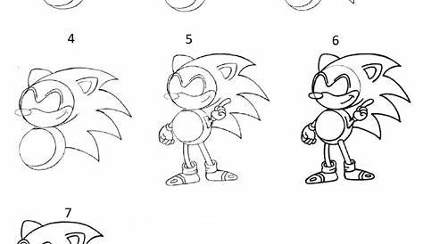 How to Draw Sonic Step by Step | How to draw sonic, Drawing for kids