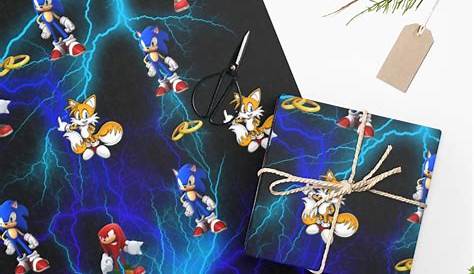 Sonic the Hedgehog Wrapping Paper Knuckles Tails Boys Wrapping Paper