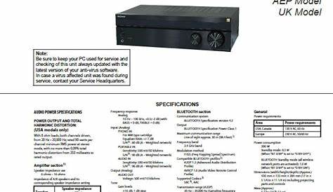Sony StrDh190 Service Manual