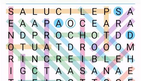A selection of Spanish language word search puzzles for your solving