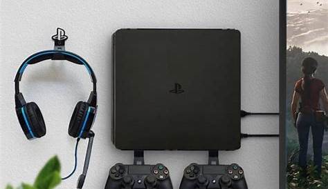 Ps4 / Ps4 Slim Vertical Stand With Built-In Fan, Dual Controller