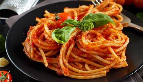 Italienische Tomatensauce Napoli-Spaghettisauce-Spaghetti mit Tomaten