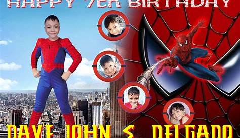Spiderman Birthday Tarpaulin | Spiderman theme, Birthday tarpaulin