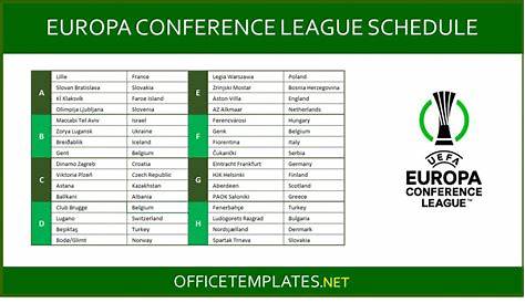 UEFA Europa Conference League 2023/2024 Schedule » OFFICETEMPLATES.NET